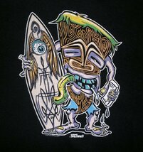 ★ヴォン フランコ Tシャツ Von Franco Hodad Tiki 黒 S 新品 hot rod rat fink サーフィン mug ティキ_画像1