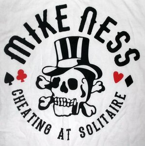 ★マイク ネス Tシャツ Mike Ness Cheating 白 M 正規品 mike ness hot rod social distortion Black Kat Kustoms