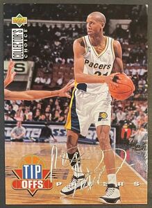 Reggie Miller 1994-95 UD Collector’s Choice International Japanese Tip Offs Silver Signatures Parallel レジーミラー NBA