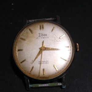 I901-00000◎ EDOX エドックス INCABLOC ISOFLEX 21石 アンティーク メンズ 腕時計 手巻き [ジャンク] スイス製