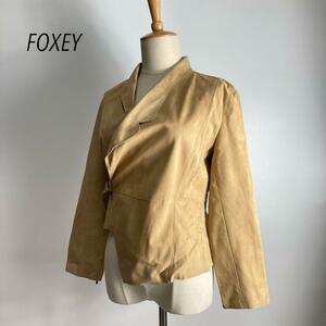 FOXEY フォクシー　スエード風　ブルゾン　ジャケット　カットソー　古着