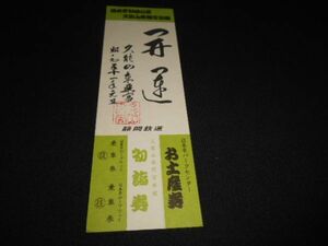 静岡鉄道　久能山東照宮初詣　日本平ロープウェイ往復乗車券　昭和51年　送料94円