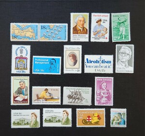 アメリカ 1981年 記念切手セット 18種 いずれもNH