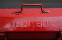 ★旧車レトロ 当時物　レア ＊NISSAN 　日産自動車 ＊TOOL BOX ツールボックス 　スチール工具箱　 ＊お色　赤系　白ロゴ_画像5