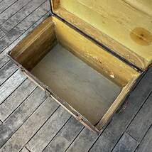 【Antique】~1930s Trunk Box トランクボックス ケース コンテナー ウッドボックス テーブル 店舗什器 ヴィンテージ アンティーク_画像9