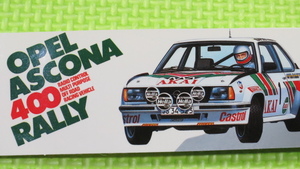 ラジコンステッカー_1枚_1980年代_OPEL ASCONA 400 RALLY_ オペル・アスコナ400ラリー_ob_