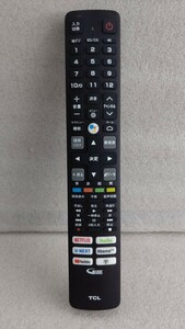 ◆TCL◆ テレビリモコン【RC610JJR3】全ボタン赤外線確認済【音声ボタンのみテレビとのリンクが必要な為末チェック】