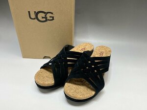 新品 UGG ライラ ウエッジサンダル ブラック US7.5 24.5cm スエード 1019976 レディース 福井県質屋の質セブン H