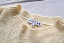 UNIQLO/ユニクロ/251-422608/ミドルゲージクルーネックセーター/長袖/INES DE LA FRESSANGE/ニット素材/オフホワイト/白/Mサイズ(2/7R6)_画像5