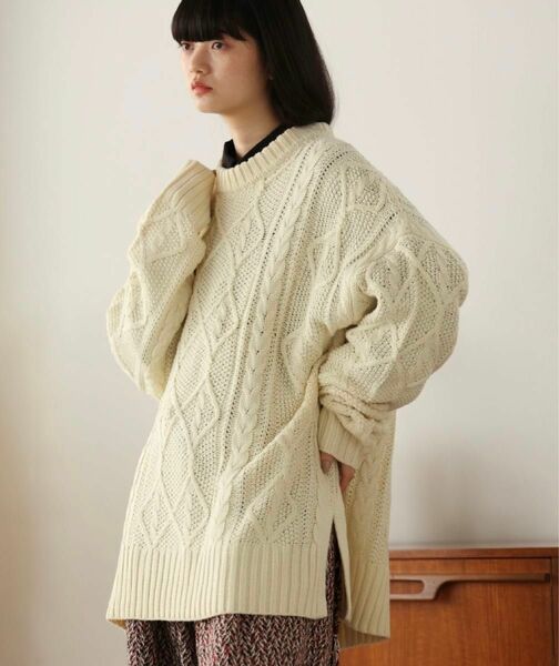 AirTokyo オーバーサイズ ケーブル編み ニット セーター