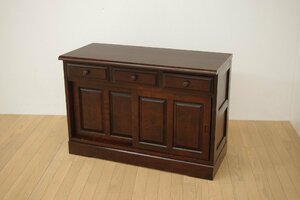  Hokkaido .. cabinet adjustment chest of drawers storage hippopotamus material birch natural wood chest of drawers storage cupboard width 105cm sideboard sliding door drawer 3 cup north . peace . old Japanese-style house 