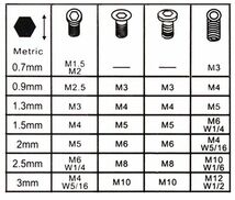 【送料無料】精密六角 レンチ７本セット　各種機器のメンテナンスに。3mm～0.7mmの精密７本セットとなります_画像2