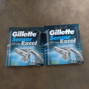 新品未開封　送料無料　　　　　　　　　　　　　　　　　　　　　　　　　　　Gillette　 ジレットセンサーエクセル　替刃10個入り×2箱 