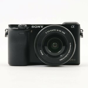 1円～ SONY ソニー デジタル一眼カメラ α6000　/　E 3.5-5.6/PZ 16-50 OSS　【電源ONのみ確認】