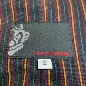 291295＝HOMME ニーキューイチニーキューゴーオム ダメージ加工 メンズ 茶 デザイン ジャケット サイズ2 内ポケット Y-43の画像5