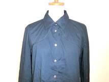 courreges クレージュ レディース 長袖シャツ シンプルシャツ 紺 ネイビー サイズ38 コットンシャツ デザインシャツ Y-95_画像1