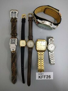 KFF26　ジャンク品　時計　腕時計　部品取りに　おまとめ6点　SEIKOセイコー　FENDIフェンディ　など