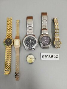 0203B52　時計　腕時計　文字盤　ジャンク品　おまとめ　SEIKOセイコー　ユンハンス　FOSSILフォッシル　など　※裏蓋に傷有り