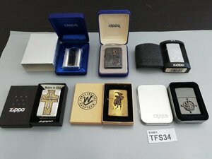 TFS34　ライター　喫煙具　Zippo　おまとめ6点　Marlboro　2000　CROSS　など　※着火未確認・現状渡し