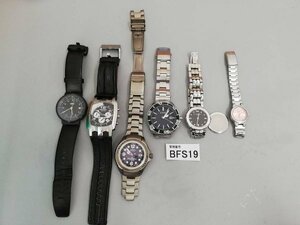 BFS19　腕時計　ジャンク品　部品取り　おまとめ6点　CASIOカシオ　CITIZENシチズン　DIESELディーゼル　など　※1点裏蓋外れています