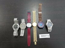 0203T72　腕時計　ジャンク品　部品取り　おまとめ6点　ALBA　swatch　など_画像1