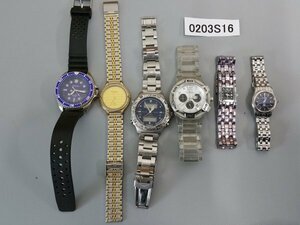 0203S16　腕時計　ユニセックス腕時計　ジャンク品　FOSSILフォッシル　エルジン　TELVA など　おまとめ　