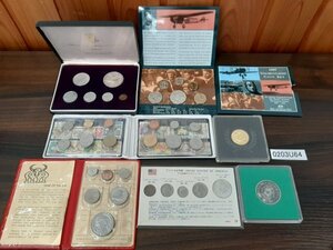 0203U64　世界のコイン　記念硬貨　おまとめ　アメリカ　LIBETY　シンガポール　日本　郵便局　明治4年　など
