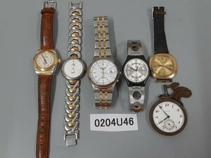 0204U46　時計　腕時計　懐中時計　ジャンク品　おまとめ　CYMA　YANASE Swatch など