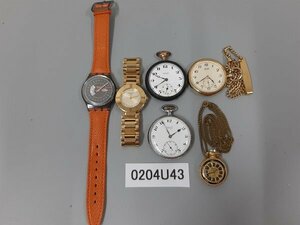 0204U43　時計　腕時計　ジャンク品　懐中時計　おまとめ　SWATCH 　セイコー carven など