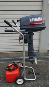 23売切 ヤマハ 船外機 5馬力 S足 2ストローク 5CSMH 6E3K 淡水での使用 動作・始動良好 燃料タンク付き 直接引き取り大歓迎!福岡市