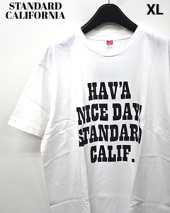 XL 新品【STANDARD CALIFORNIA SD US COTTON H.N.D. LOGO T WHITE スタンダードカリフォルニア US コットン ロゴ 半袖 Tシャツ ホワイト】