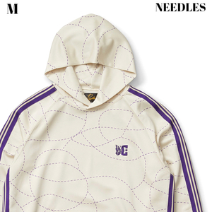 M 新品【NEEDLES x DC TRACK HOODY - POLY SMOOTH / PRINTED IVORY ニードルズ × DCシューズ コラボ トラックフーディー パーカー】