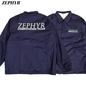 L 新品【ZEPHYR COMPETITION TEAM ZEPHYR Boa Coach Jacket NAVY ゼファー コーチジャケット ゼファー ボア ナイロンジャケット サーファー