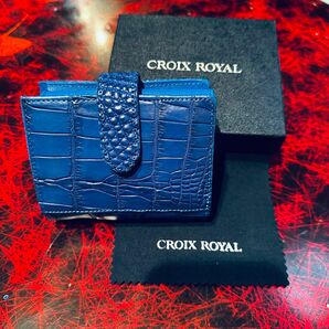 CROIX ROYAL 折り財布　新品未使用品　ブルー　箱有り