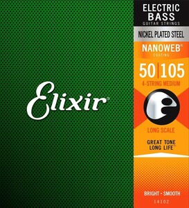 Elixir Nanoweb Bass #14102 Medium 050-105 Elixir coating string bass string 