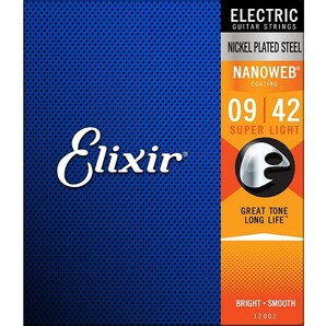 Elixir Nanoweb #12002 Super Light 009-042 エリクサー コーティング弦 エレキギター弦