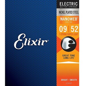 7 String Elixir nanoweb #12007 Super Light 009-052 Строка Elixir Covert String Электрогитара Строка