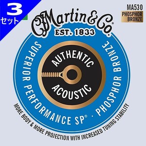 3セット Martin MA530 Superior Performance Extra Light 010-047 Phosphor Bronze マーチン アコギ弦