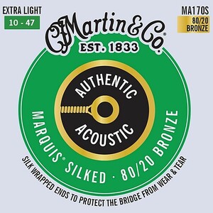 Martin MA170S Marquis Silked Extra Light 010-047 80/20 Bronze マーチン アコギ弦