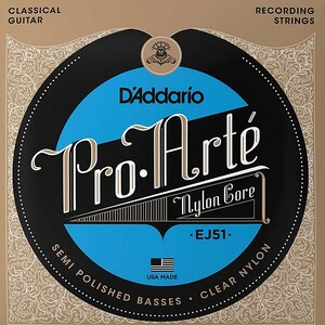 D'Addario EJ51 Pro Arte Nylon Polished Silver/Clear Hard ダダリオ クラシック弦