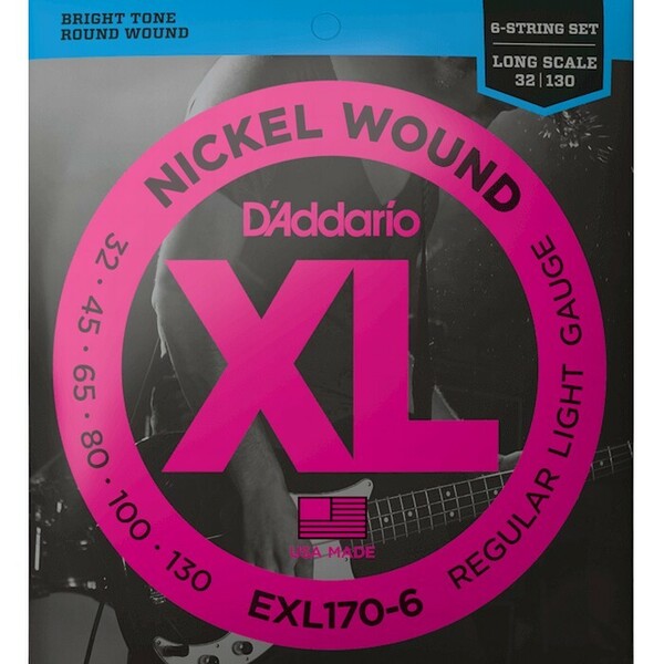 6弦用 D'Addario EXL170-6 Nickel Wound 032-130 Long Scale ダダリオ ベース弦