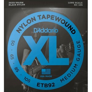 D'Addario ETB92 Black Nylon 050-105 Long Scale ダダリオ ブラックナイロン ベース弦