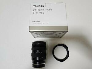 最終値下げ　タムロン(TAMRON) 20-40mm F2.8 Di III VXD (Model A062S) ソニーEマウント用 フィルター付