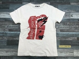 BLACK SHEEP メンズ ロゴプリント 半袖Tシャツ S 白