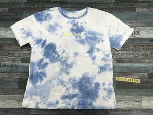 SWIVEL メンズ タイダイ染め クルーネック 半袖Tシャツ L 水色白