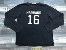 HARVARD ハーバード メンズ ロゴナンバープリント ロンT 長袖Tシャツ 大きいサイズ XL ネイビー_画像1