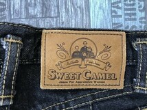 SWEET CAMEL スウィートキャメル レディース 日本製 デニムジーンズパンツ W58 黒_画像2