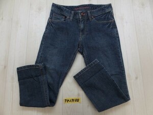 sportiff Denim レディース ロールアップ 迷彩柄 クロップド デニムジーンズパンツ 小さい XS 紺