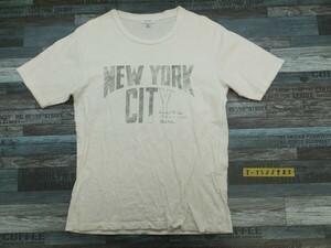 BEAUTY&YOUTH UNITED ARROWS ユナイテッドアローズ メンズ NEW YORK CITY スケッチ風プリント半袖Tシャツ L 白