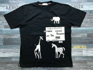 a.v.v HOMME アーベーベーオム メンズ アニマルプリント 半袖Tシャツ M 黒